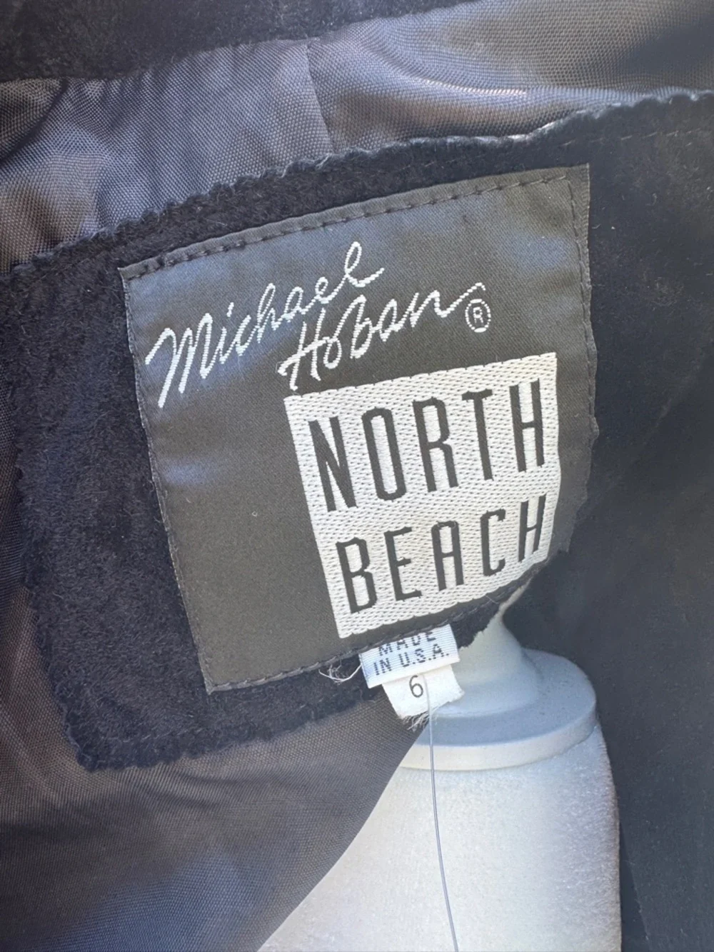 Michael Hoban Black Velvet Blazer with Red Trim - Picture 10 of 10